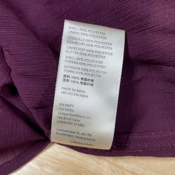 Free People NWT Gum Drop Mini Dress Size XS Brown Purple Shimmery Velvet - Picture 14 of 15